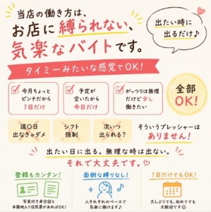 登録感覚の1日だけのバイト！！のアイキャッチ画像