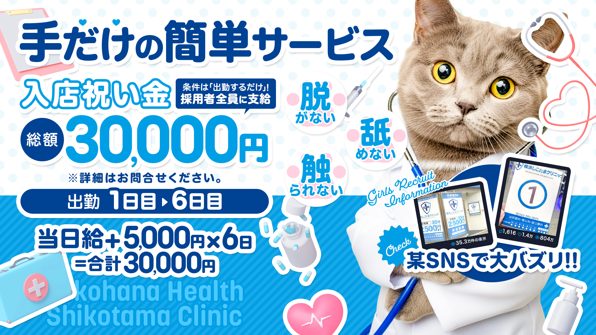 横浜しこたまクリニック（ｱｸｾｽｸﾞﾙｰﾌﾟ）の求人画像