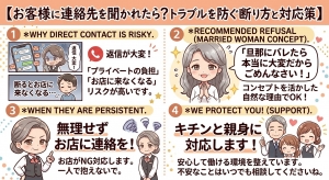 【お客様に連絡先を聞かれたら？トラブルを防ぐ断り方と対応策】のアイキャッチ画像