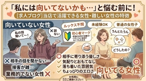 「私には向いてないかも&hellip;」と悩む前に！当店で活躍できる女の子・難しい女の子の特徴のアイキャッチ画像